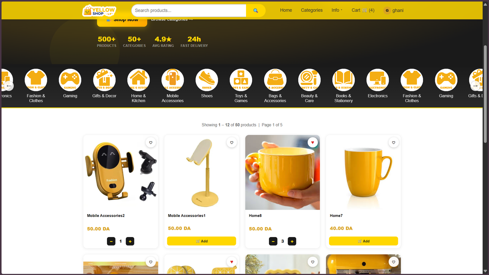 YELLOW SHOP screenshot